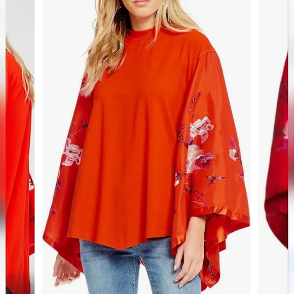 Free People Tops - FREE PEOPLE Women's  S Sydney Kimono Sleeve Top Oversized NEW